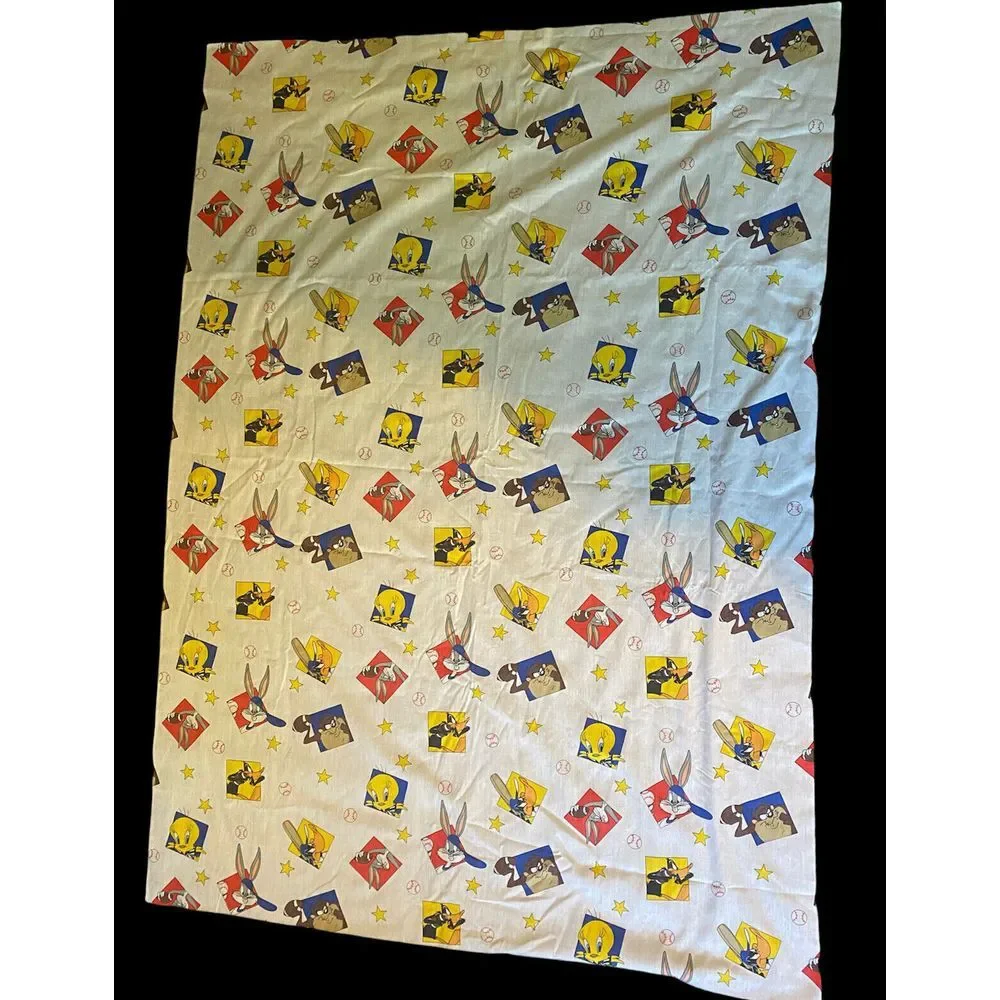 Looney Tunes Fabric 1.5 yds Sports Characters 100% Cotton Fabric Panels Cute HG3